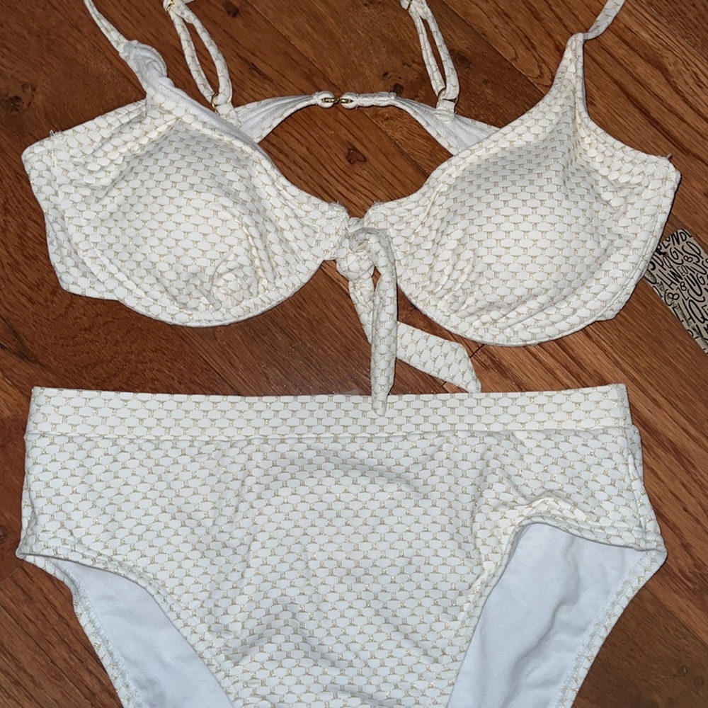 NWT Gold & Cream Bikini Set | Gorgeous!